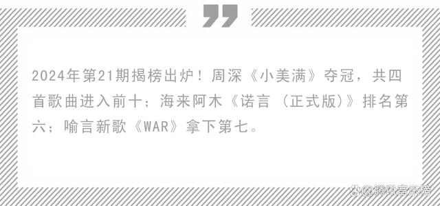 新奥彩资料免费提供,周深四首歌曲位列前十，喻言新歌拿下第七！