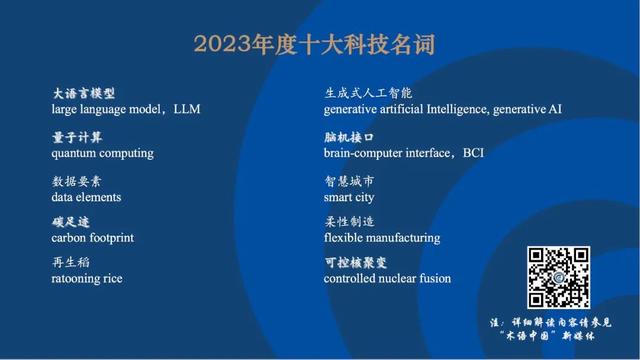 澳门六开奖结果2024开奖直播_2023年度十大科技名词揭晓！  第1张