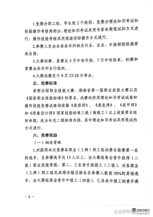 一码一肖100准中,「竞赛通知」关于组织举办第26届湖南省发型美容美甲职业技能竞赛  第5张