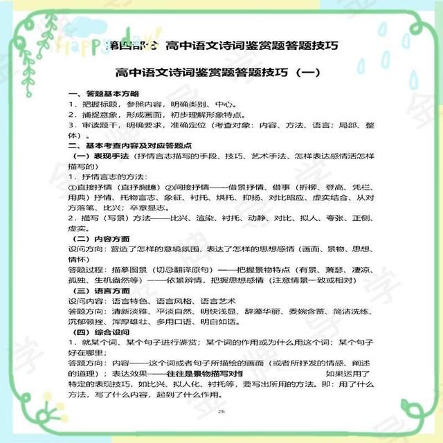 2024新澳门精准正版资料大全,高中语文答题模板，精辟总结，全面涵盖，高效提分，高中学习必备  第8张