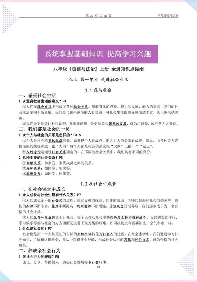 白小姐4905一码中奖,熬夜41天，整理中考道德与法治考点，中考复习必备资料，收藏学习