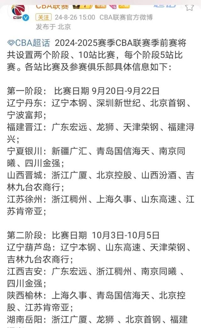 二四六期期正版资料下载,2024-2025赛季CBA联赛季前赛将在9月20日打响，新赛季分为4个小组